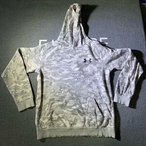 Under Armour Hoodie Sweatshirt Loose Coldgear Boys Youth XL White Camo Gray